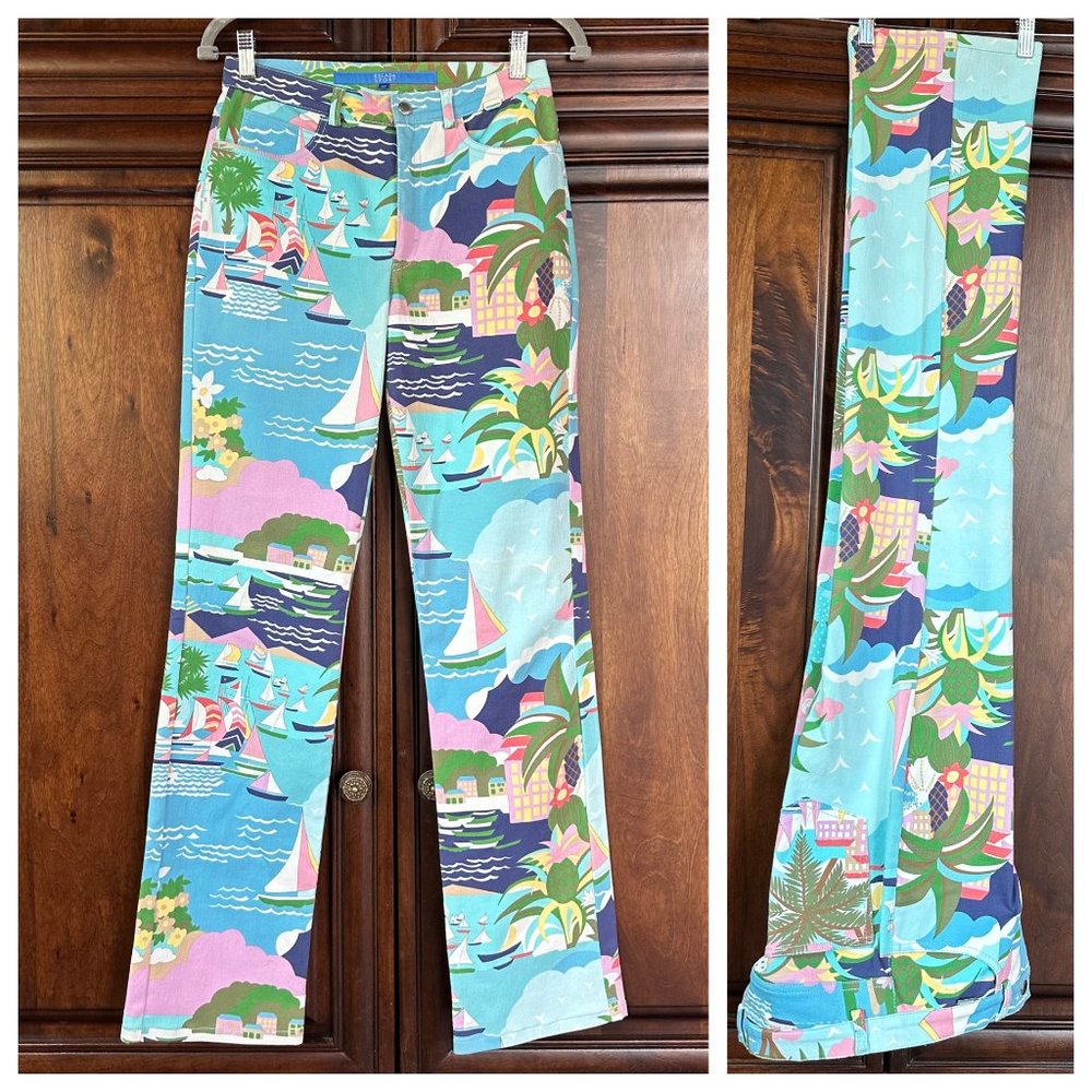 Escada Sport Women Pants Size 36EU Multicolor Casual Straight Leg  with Pockets